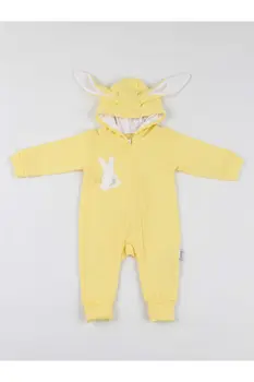 

Yellow Eared Rabbit Pompom Baby Jumpsuit