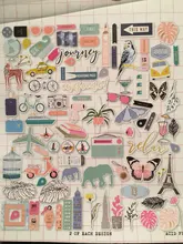 Paper Embellishments Die-Cuts Scrapbooking Journal Craft Foil-Design Printed Ephemera