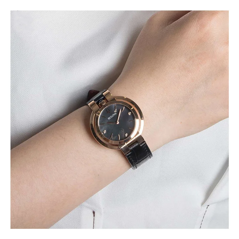 Наручные часы Bulova 97P139 женские кварцевые на кожаном ремешке|Женские часы| |