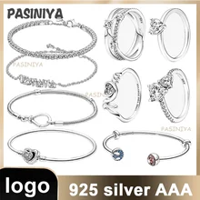 2022 brand new s925 sterling silver mother's day collection ring bracelet for original pandora mother's day gift