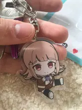 Danganronpa-Llavero de ventilador acrílico de doble cara, colección de Anime, figuras para juego, Nanami, ChiaKi, Nagito, Komaeda