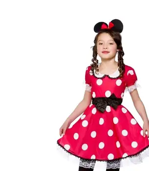 

Costume di Carnevale Mouse Girl Vestito Pois TOPINA Colore Rosso Bambina TAGLIA L 8-10 Anni