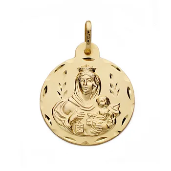 

Medal 18k gold Virgin Carmen 22mm. [AA0547]