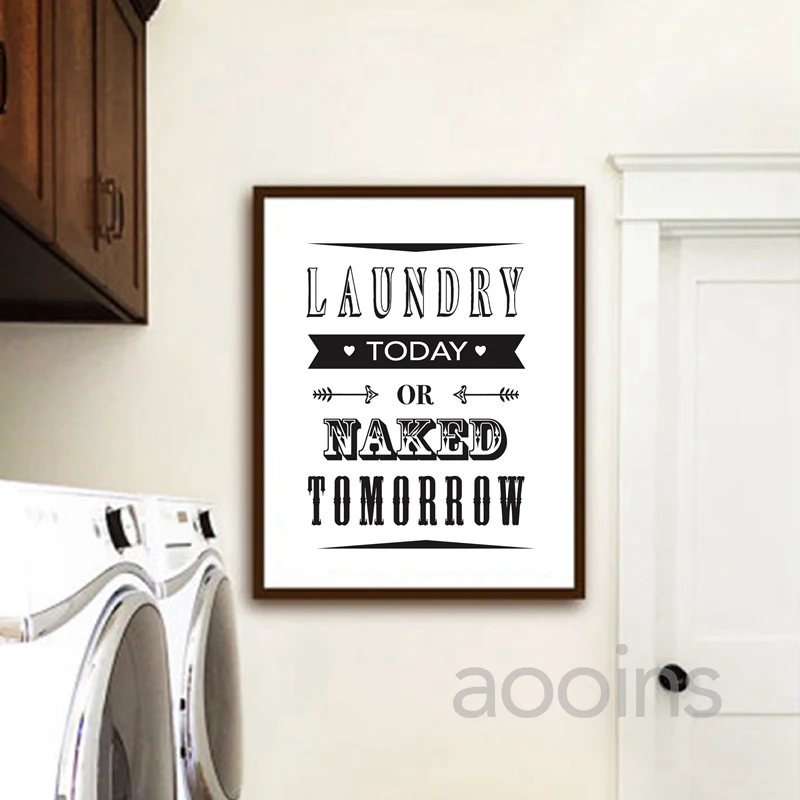 Laundry Room Wall Decor Laundry Room Signs Canvas Prints and Poster Icons Art Painting Picture Modern Wall Decoration