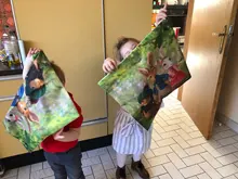 Cushion-Cover Pillow-Case Linen Fairy-Tale Rabbit Cartoon Sofa Room-Decor Home Colorful