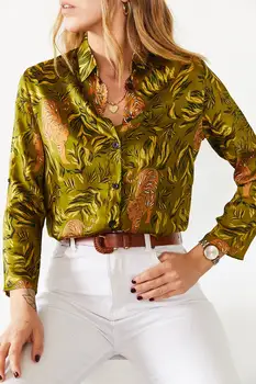 

XHAN Women Tiger Print Shirt 0YXK2-43592-54