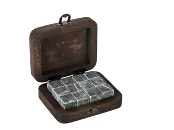 

12 Pieces Whiskey Stones and Beech Wood Box