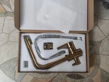 Grifo de cocina con doble Caño cromado, filtro de agua potable, purificador de latón, recipiente, fregadero, mezclador, agua caliente y fría, Torneira