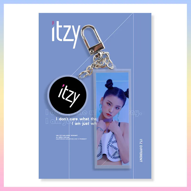 Kpop ITZY IT'z IC акриловый брелок Yuna Lia фото держатель для ключей CHAERYEONG брелок Yeji Ryujin сумка Подвеска Шарм YGG342