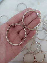 Lote de 10 unids/lote hoja metálica suelta, anillas con bisagras, llaveros, álbum de recortes, manualidades