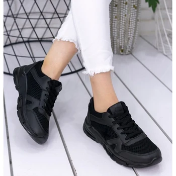 

Selis Black Skin Fishnet Sports Shoes