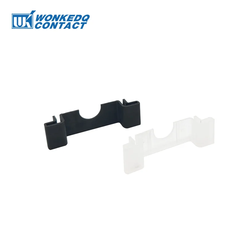 Din Rail Din Rail Terminal Block 2Pcs NS35-HT-B/T Din Rail Cut Resistant Protect 7.5 Thickness Black/Transparent Terminal Block End Cap Protector