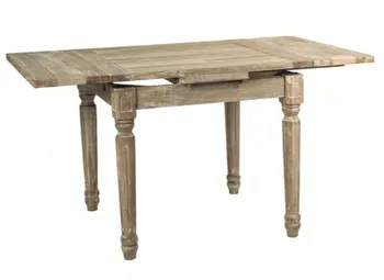 

Extendable square dining table oak wood DECAPADA 90-150X90X78