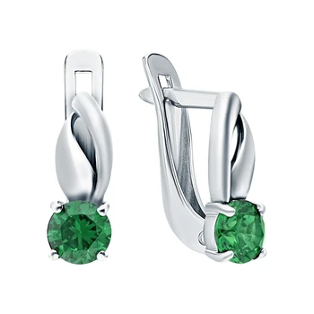 

Silver earrings with cubic zirconia sunlight sample 925