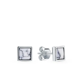 

Silver earrings with bovine sunlight sample 925