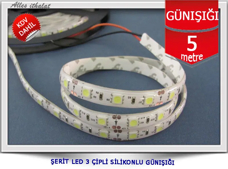 На открытом воздухе 3 ÇİPLİ GÜNIŞIĞI 24 вольт светодиодные ленты 5050 светодиодный S на