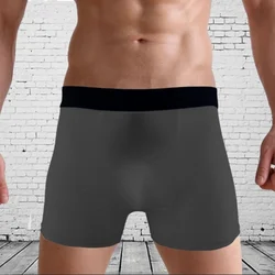 Custom Face Photo Boxer Briefs - Personalized Heart Print Underwear - Unique Gift - S (DARK GRAY)