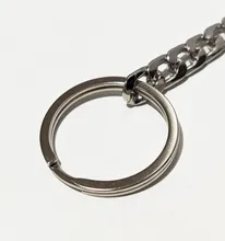 Llavero antipérdida metálico, llavero con mosquetón de 40cm para la cartera, para pantalones hípster, de estilo punk rock y hip hop, para hombres