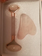 Gua Sha-Rodillo de Jade de cuarzo rosa Natural, masajeador corporal Facial, conjunto de piedra de Jade, herramienta de masaje de belleza para estiramiento Facial