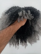 Pelucas Afro rizadas de pelo corto con flequillo para mujeres negras, pelo sintético africano ombré sin pegamento, Cosplay, 14 de alta temperatura