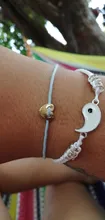 Conjunto de pulsera de Luna y concha para mujer, colgante de corazón con mapa, cuentas de cristal, pulsera tipo cadena, regalo de joyería bohemio