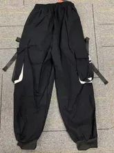 Pantalones Cargo de Hip Hop para hombre, pantalón de baile callejero, elástico, con múltiples bolsillos, Tendencia de primavera, suelto, Hip Hop, 2021
