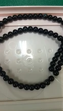 Necklace-Accessories Bracelet Beads Jewelry Making Obsidian Strand Natural-Stone Black