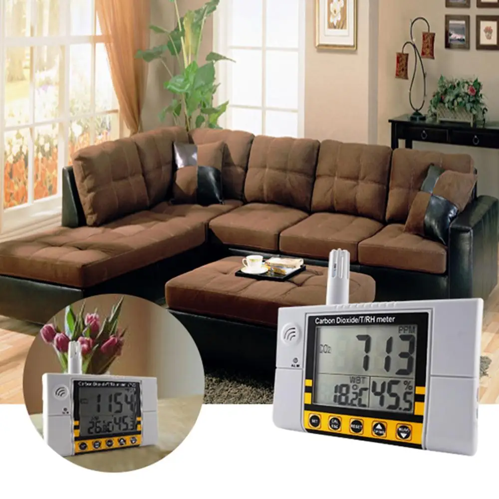 

0~2000ppm Range Wall Mount Indoor Air Quality Temperature RH Carbon Dioxide CO2 Monitor Digital Meter Sensor Detector