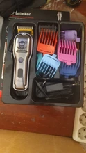 HATTEKER-cortadora de pelo para hombre, cortador de barba profesional, inalámbrico, recargable, Kit de barbería, gran potencia