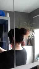 Bicicleta con sintético Flexible moño para el cabello rizado cabello moño elástico sucio ondulado Scrunchies abrigo de cola de caballo de pelo banda Exte