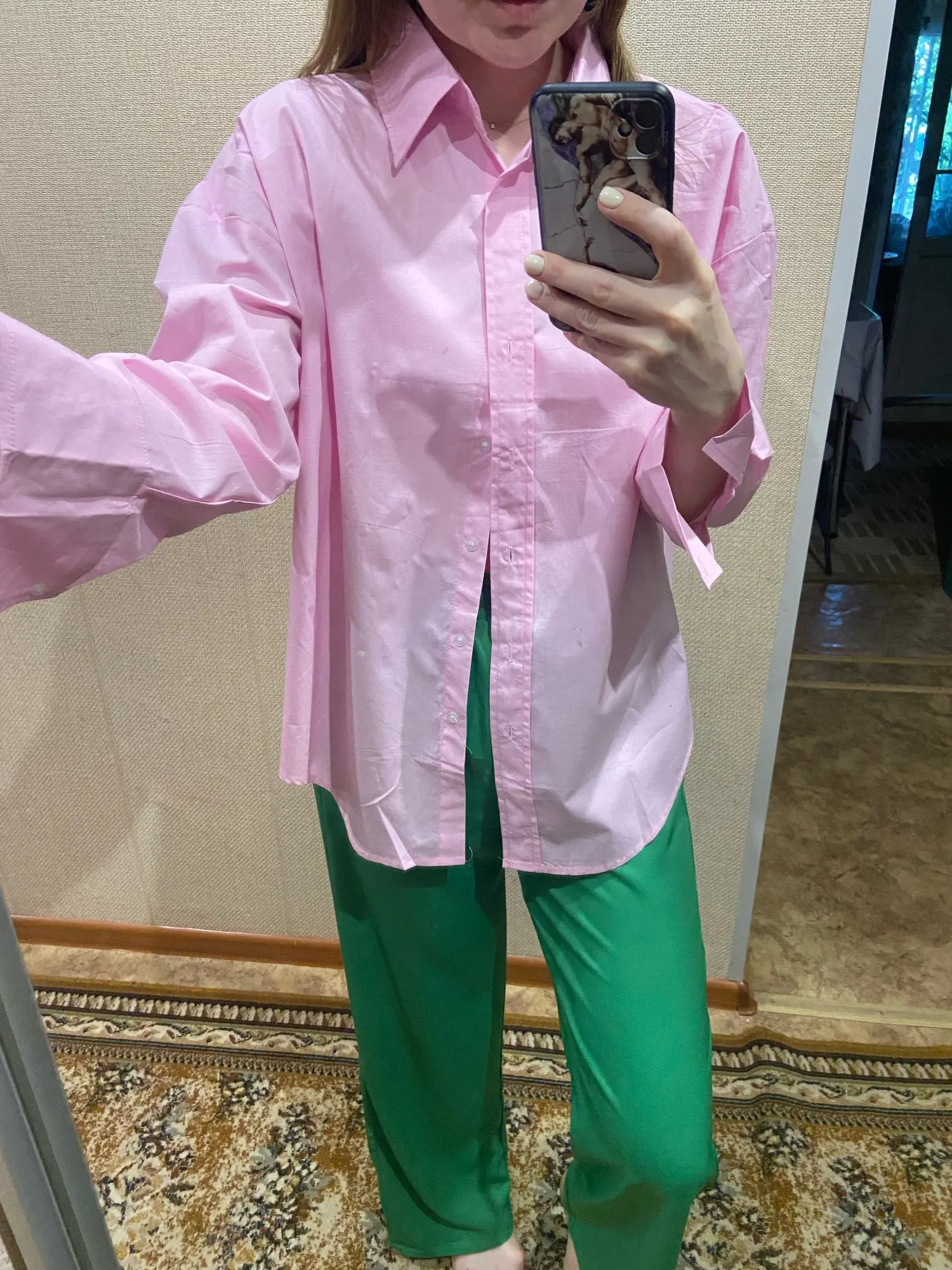 PSEEWE Za Top Woman Yellow Button Up Shirt Women Long Sleeve Spring 2021 Office Blouse Female Asymmetric Hem Chic Pink Shirt photo review
