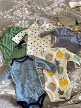 Monos de algodón Unisex para bebé, mono infantil, Moda para niño y niña, ropa de manga larga, conjunto de ropa para bebé recién nacido, 5 unidades/lote