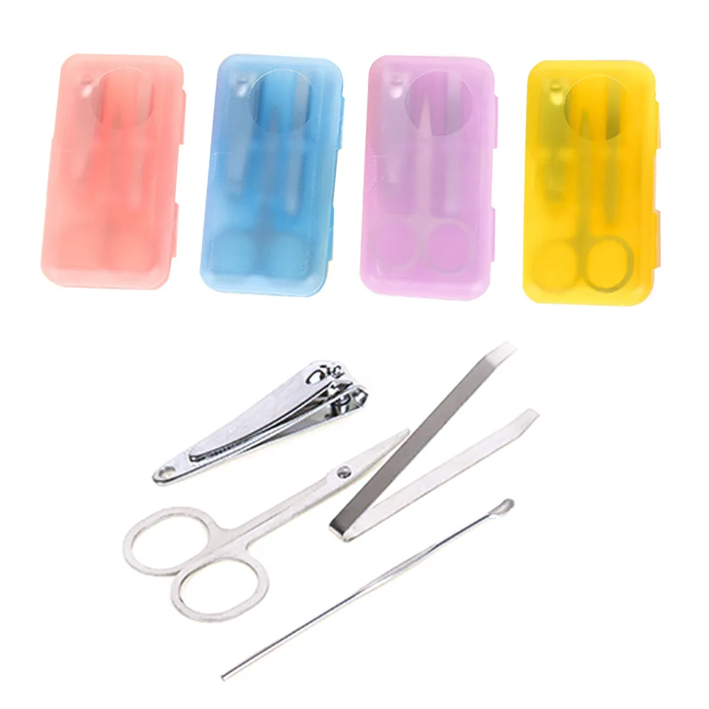 

4pcs/set Manicure Set Professional Nail Clipper Kit Portable Pedicure Finger Plier Nails Art Tools Scissors Tweezer