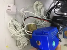 Sensor de fuga de agua de bajo precio de fábrica de barco ruso con válvula DN15 DN20 DN25, protección contra el Detector de fugas de agua