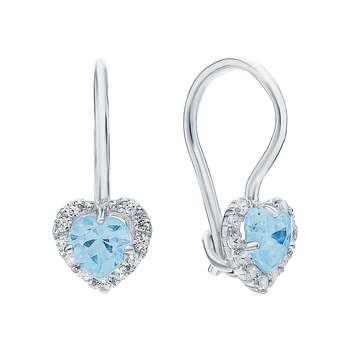 

Silver earrings with cubic zirconia sunlight sample 925 test