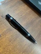 Mini Bolígrafo De metal de lujo con 2 recambios, bolígrafo portátil de 0,7mm con tinta azul y negra