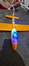 Aviones de juguete LED de espuma para niños, planeador de inercia, modo de vuelo, 48cm, para deportes al aire libre