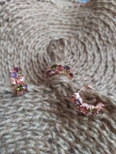 Engagement-Ring Female Jewelry Cubic-Zircon Rose-Gold-Color Lise Water-Drop Multicolor