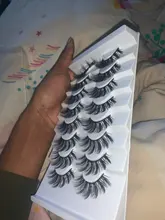 SEXYSHEEP-pestañas postizas 3D, 5/8/10 pares, naturales, voluminosas, maquillaje