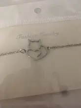 DOTIFI-pulsera de acero inoxidable para mujer, de Color dorado y plateado, gato, exquisita pulsera femenina, joyería de compromiso para amantes