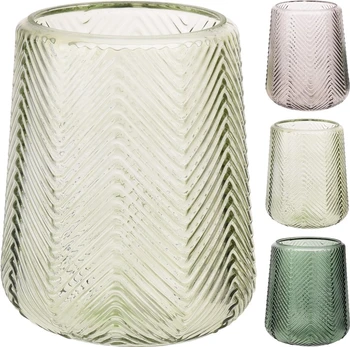 

Jarron manufactured in glass, altisima quality. Available in 3 colors. Login a gem in thy house. Dimen long 20cm x high 26cm.