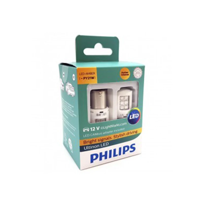 PHILIPS light bulbs for auto led lamp ice bulb PY21W 12V-LED (BAU15s) x-Treme Ultinon LED + CANbus 12V 21W CEA | Автомобили и
