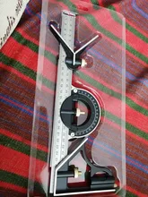 Regla ajustable 3 en 1, buscador de Ángulo Cuadrado multicombinación, juego de herramientas de medición de 300mm, regla Universal de ángulo recto