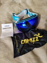COPOZZ-Gafas de esquí profesionales para hombre y mujer, lentes de doble capa antiniebla, UV400, esquí grande, Snowboard, gafas de nieve