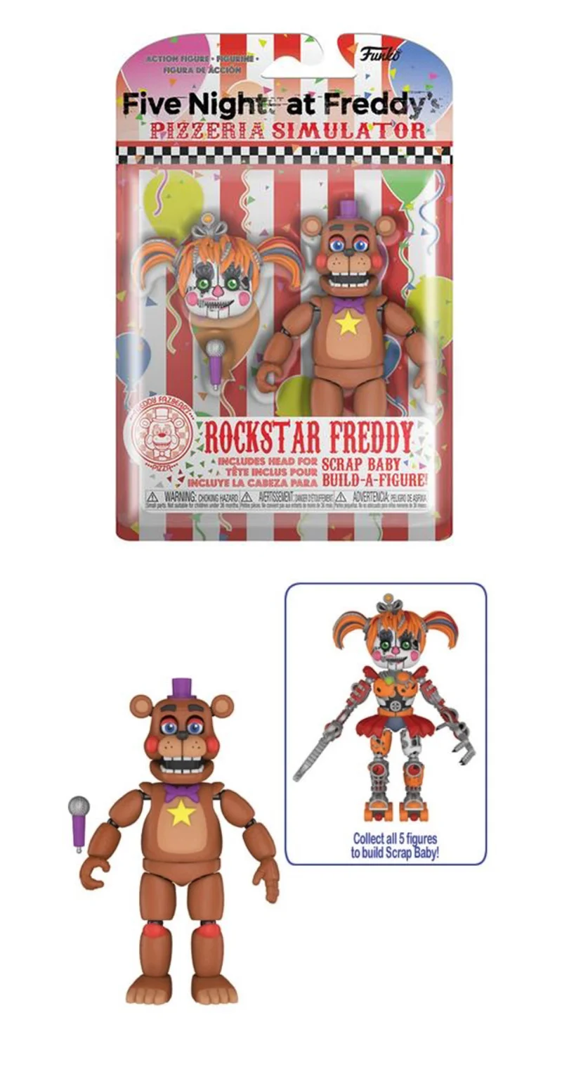 Подвижная фигурка ФНАФ Рокстар Фредди Пять ночей с Фредди Funko Pizzeria Simulator Rockstar Freddy FNAF Five Nights at Freddy’s
