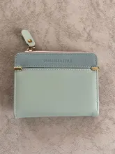 Cartera pequeña para mujer, monedero pequeño, billetera pequeña con broche para tarjeta de mujer