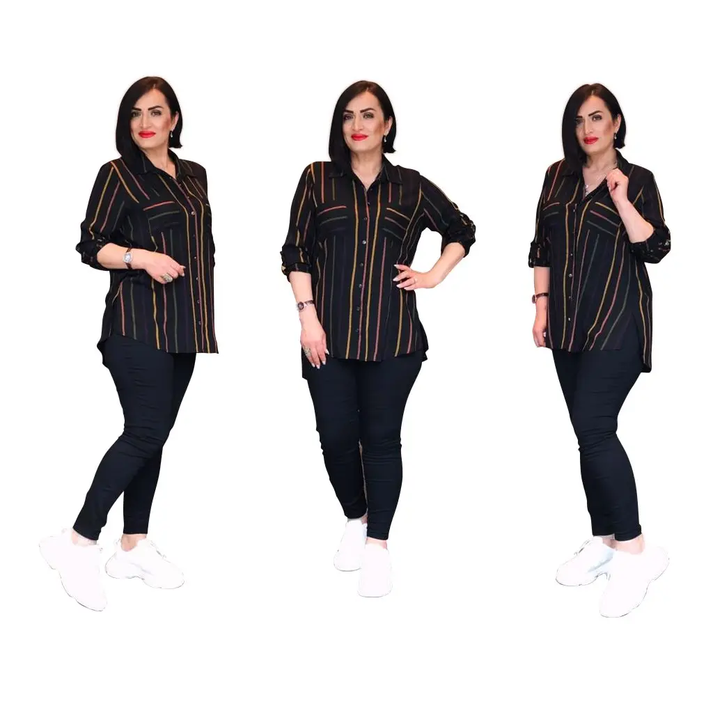 

Ghada Colorful Striped Shirt 17069