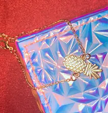 Tobillera Popular de piña hueca para mujer, tobillera de fruta, joyería para pies, tobillera dorada, venta al por mayor