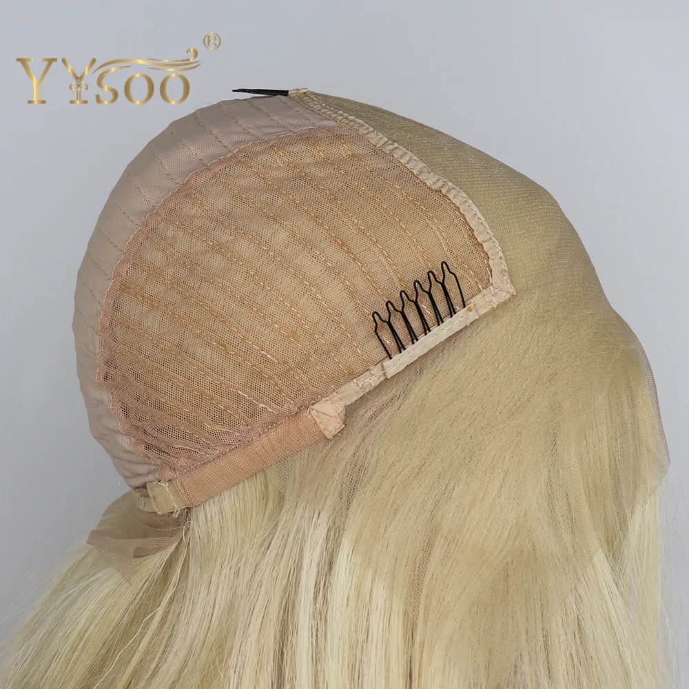 YYsoo 13x6 короткие светлые футуристические синтетические кружевные передние парики