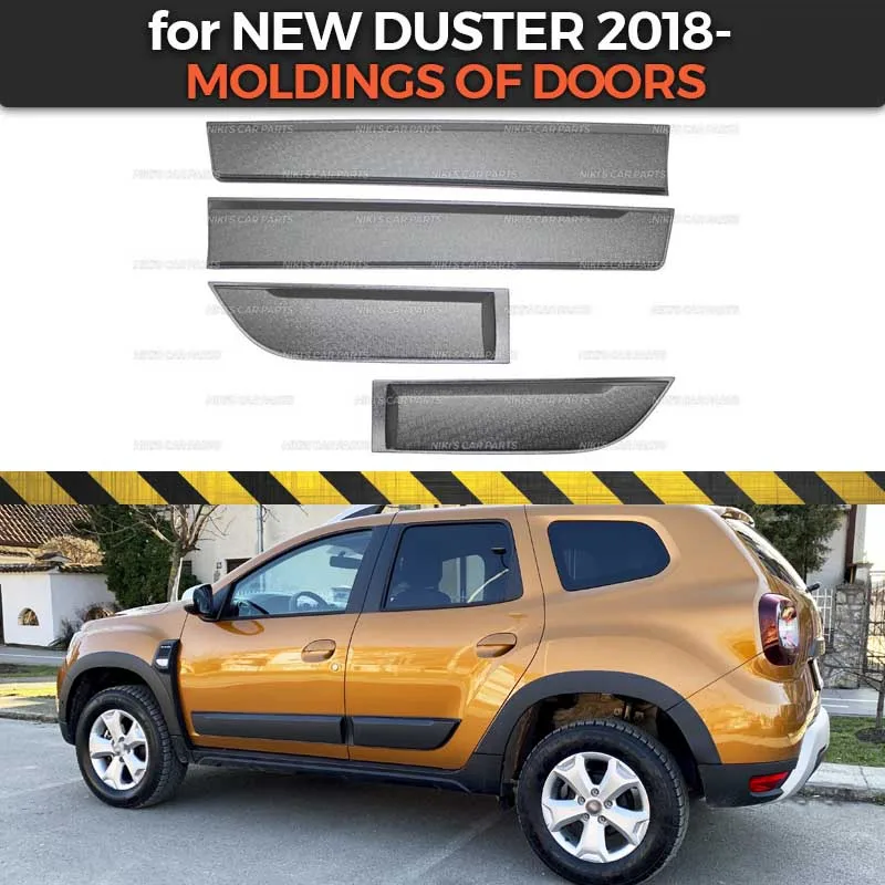 Genetics YGAODWQ Per Dacia Renault Duster 2018-2021 Accessori Protezione  Porta Laterale In Acciaio Stampaggio Guard Cover Trim 6pcs